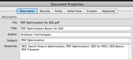 Acrobat PDF seo description